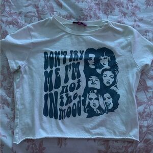 Edikted White Tee with Blue Graphic